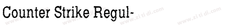 Counter Strike Regul字体转换 Counter Strike Regul字体转换